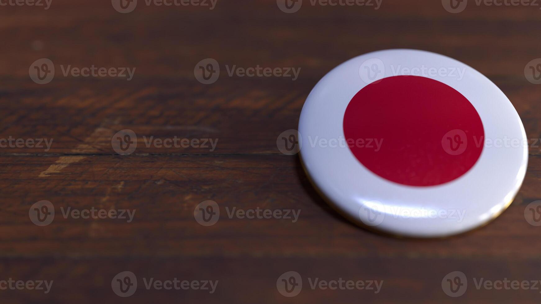 Voting Badge Featuring the Flag of Japan photo
