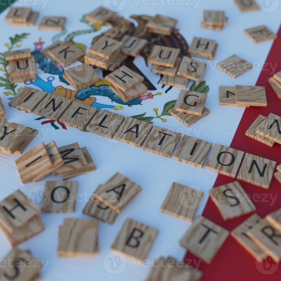 Inflation In Mexico With Scrabble Letters photo