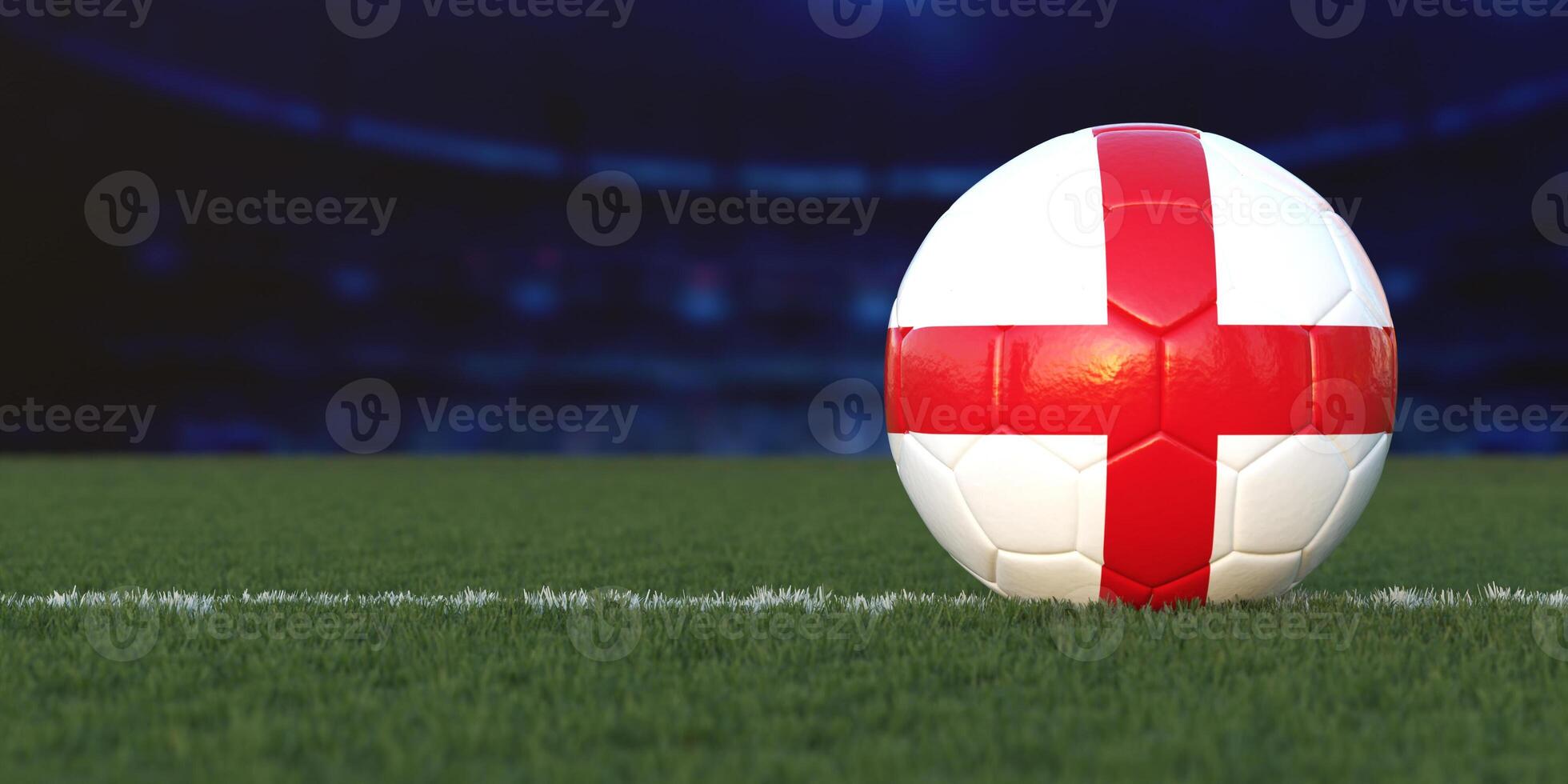 Flag of England On Soccer Ball photo