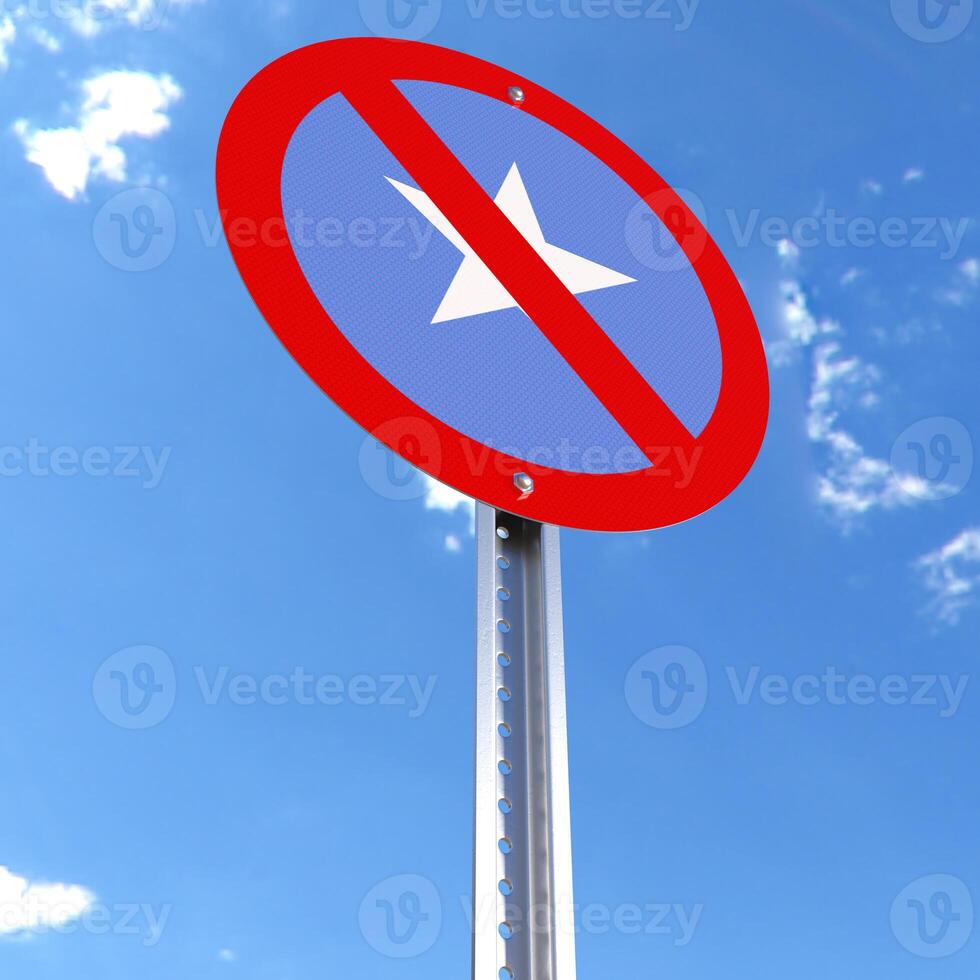 Do Not Enter sign with the flag of Somalia photo