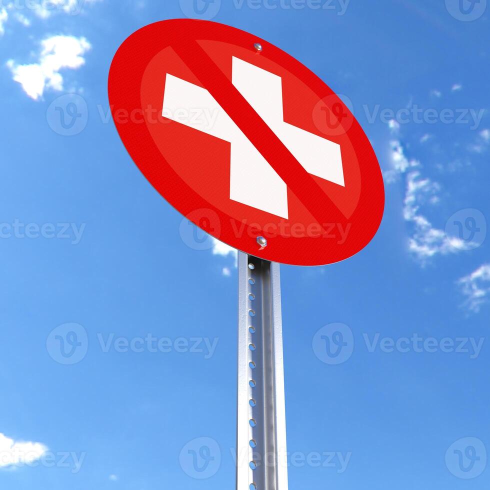 Do Not Enter sign with the flag of Switzerland photo