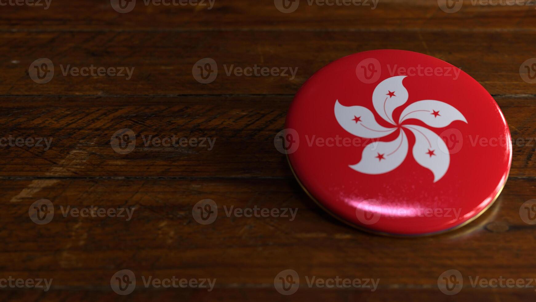 Hong Kong Flag-Themed Voting Badge photo