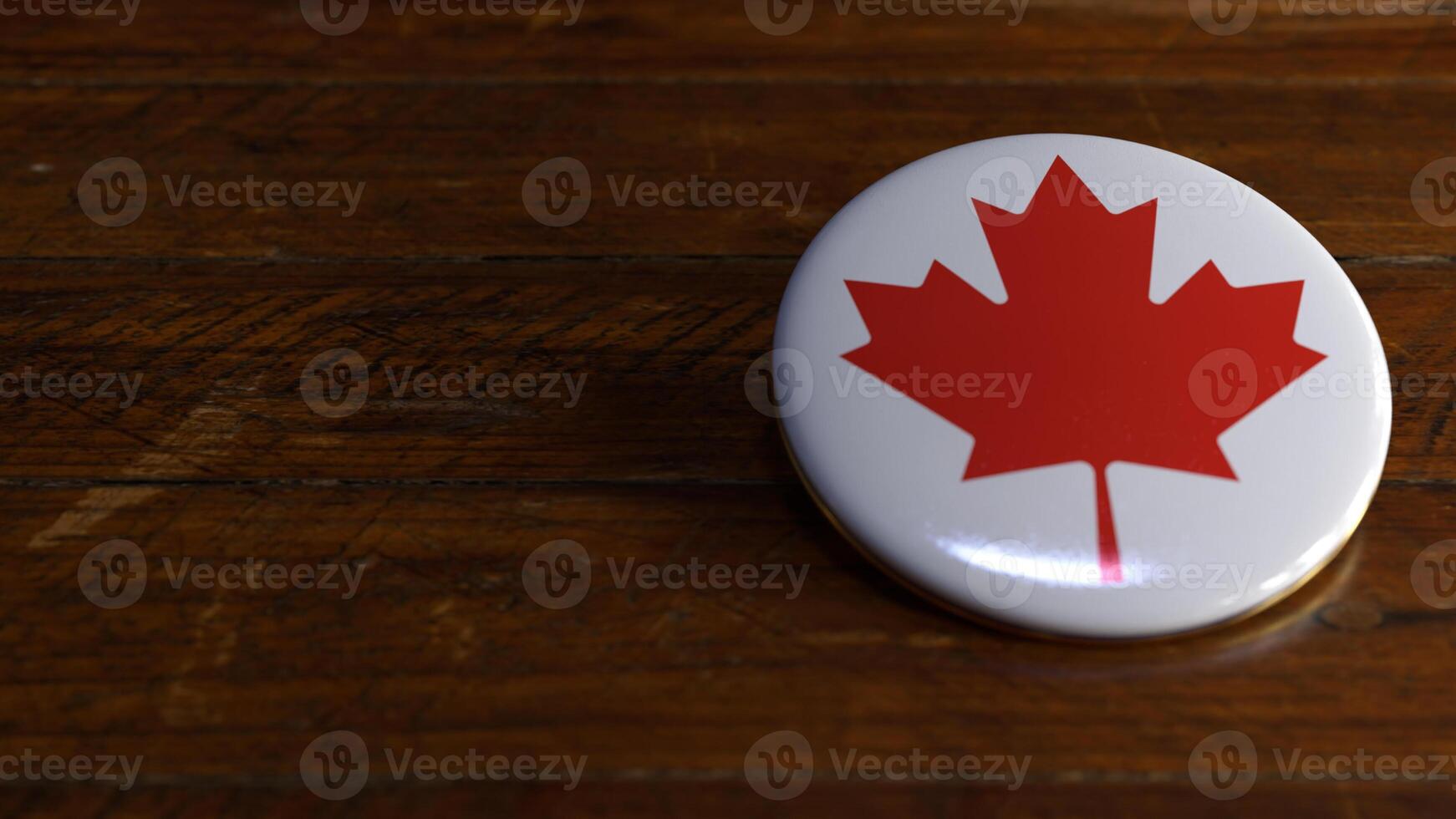 Canada Flag-Themed Voting Badge photo