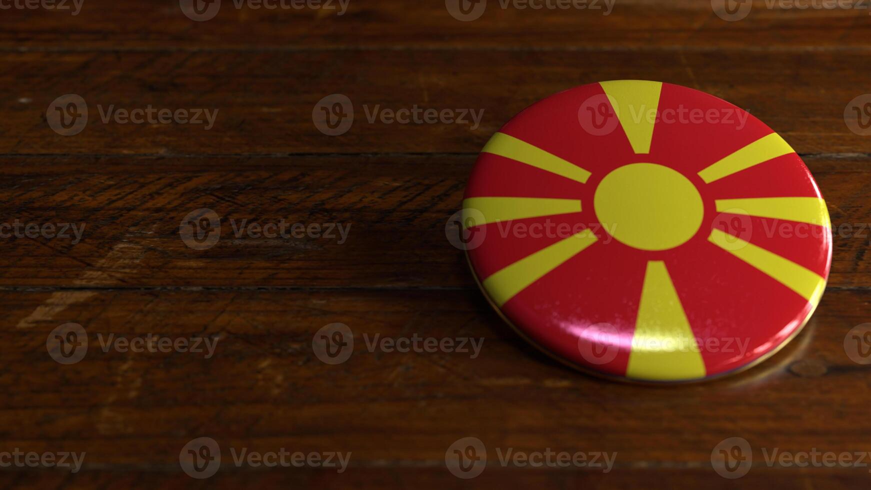 North Macedonia Flag-Themed Voting Badge photo