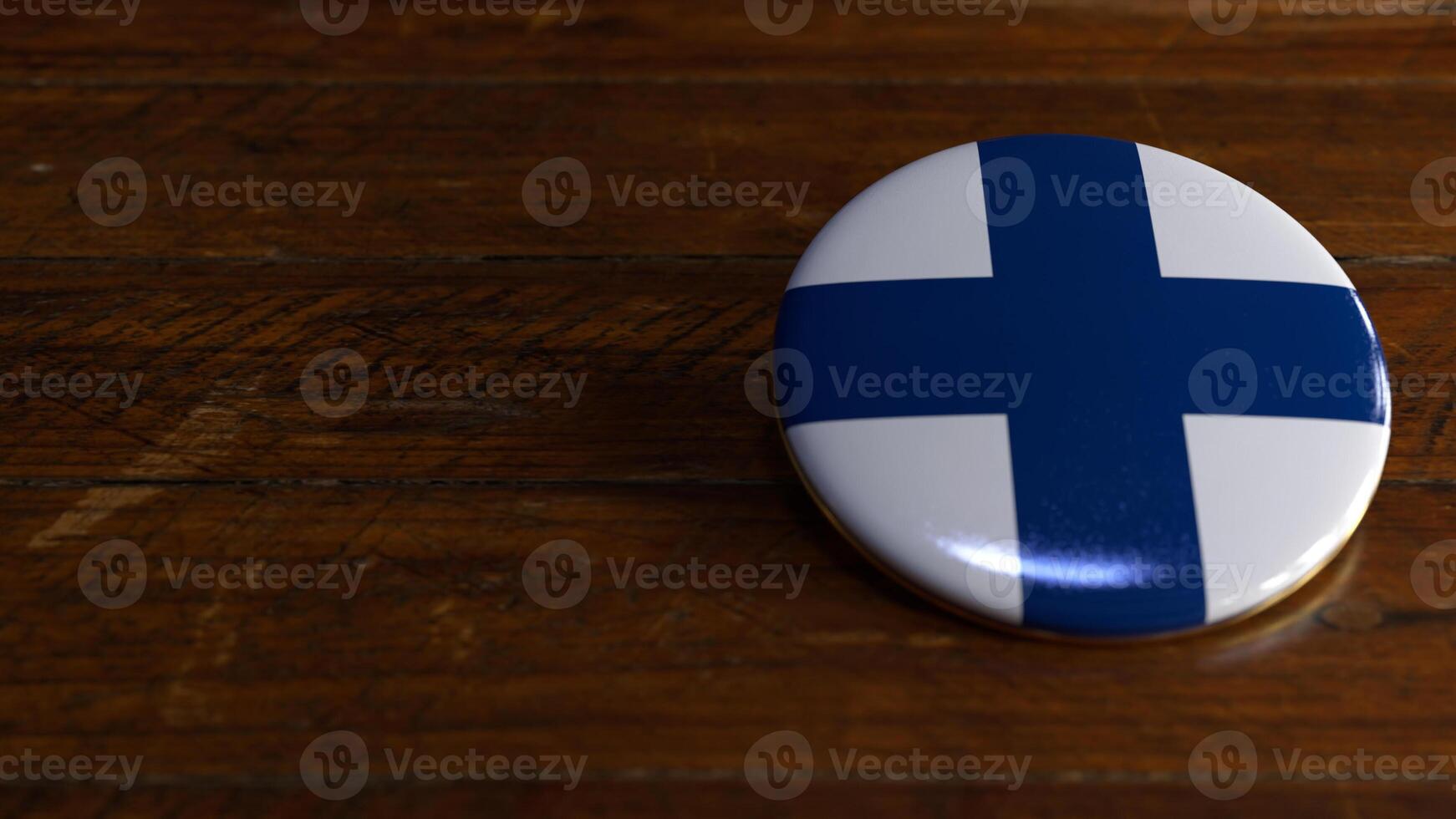 Finland Flag-Themed Voting Badge photo