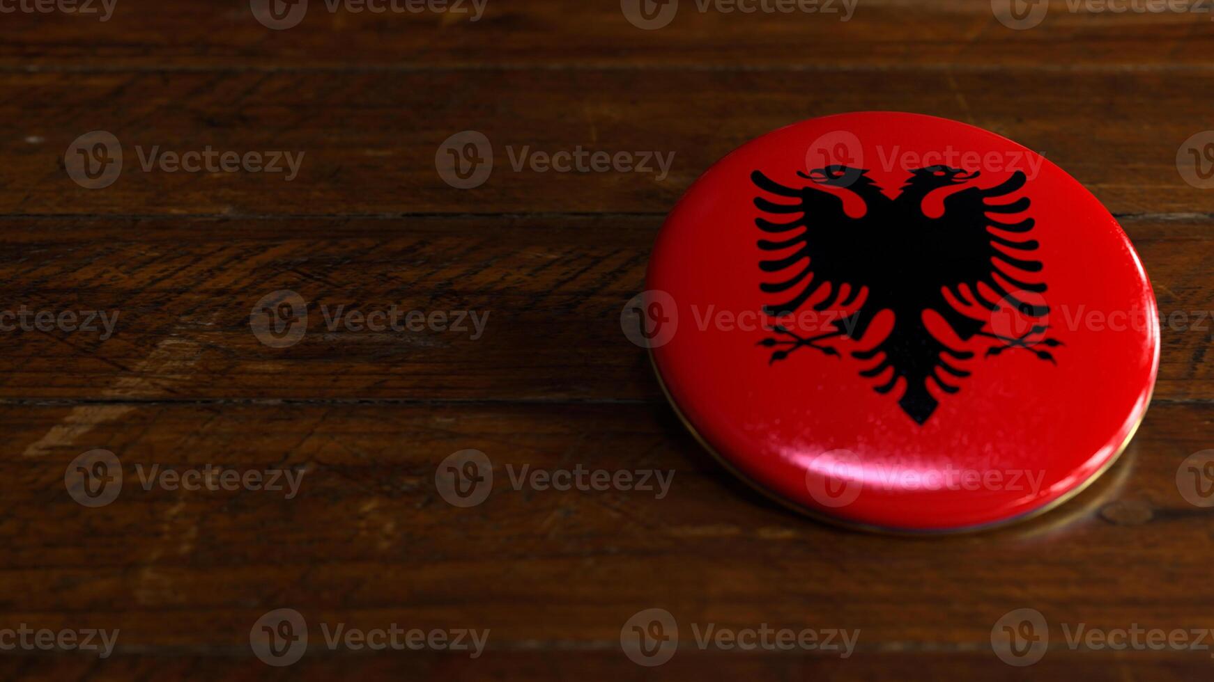 Albania Flag-Themed Voting Badge photo