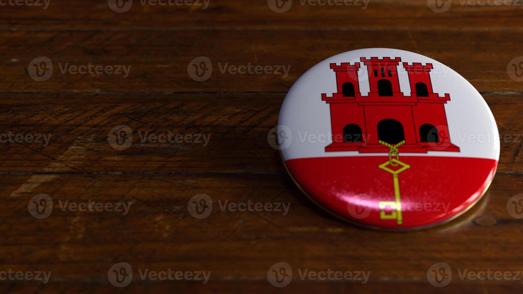 Gibraltar Flag-Themed Voting Badge photo