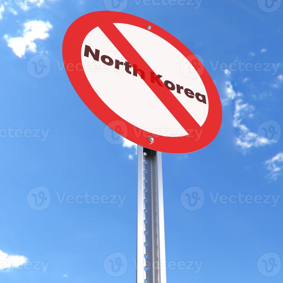 Do Not Enter - North Korea - Sign photo