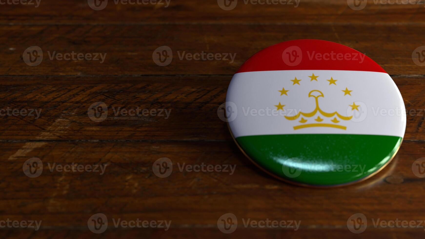Tajikistan Flag-Themed Voting Badge photo