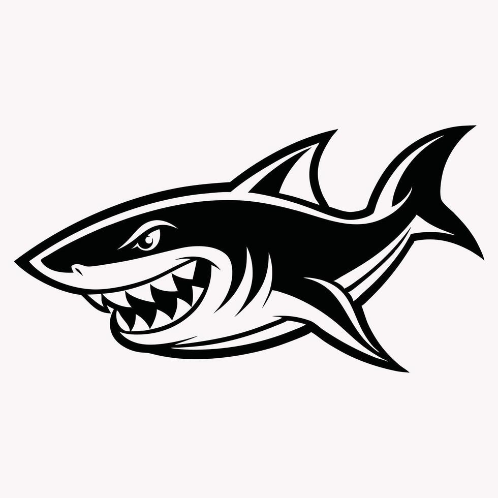Modern Shark Illustration Sleek and Powerful vector