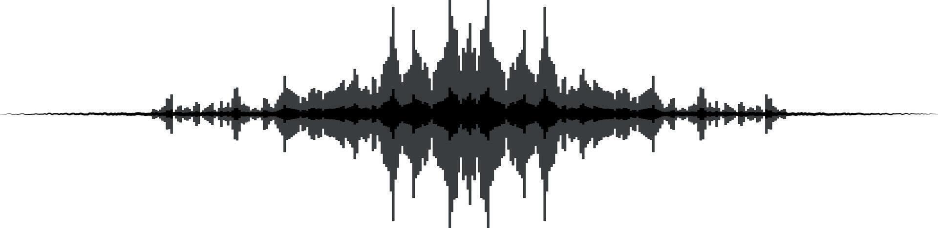 equalizer, black sound wave stripes without background vector