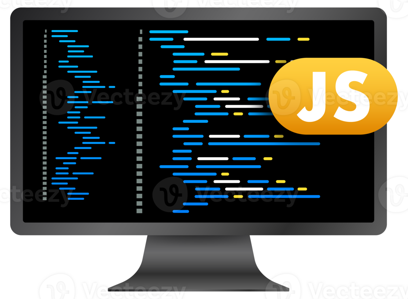 computador tela exibindo javascript código para Programas desenvolvimento png