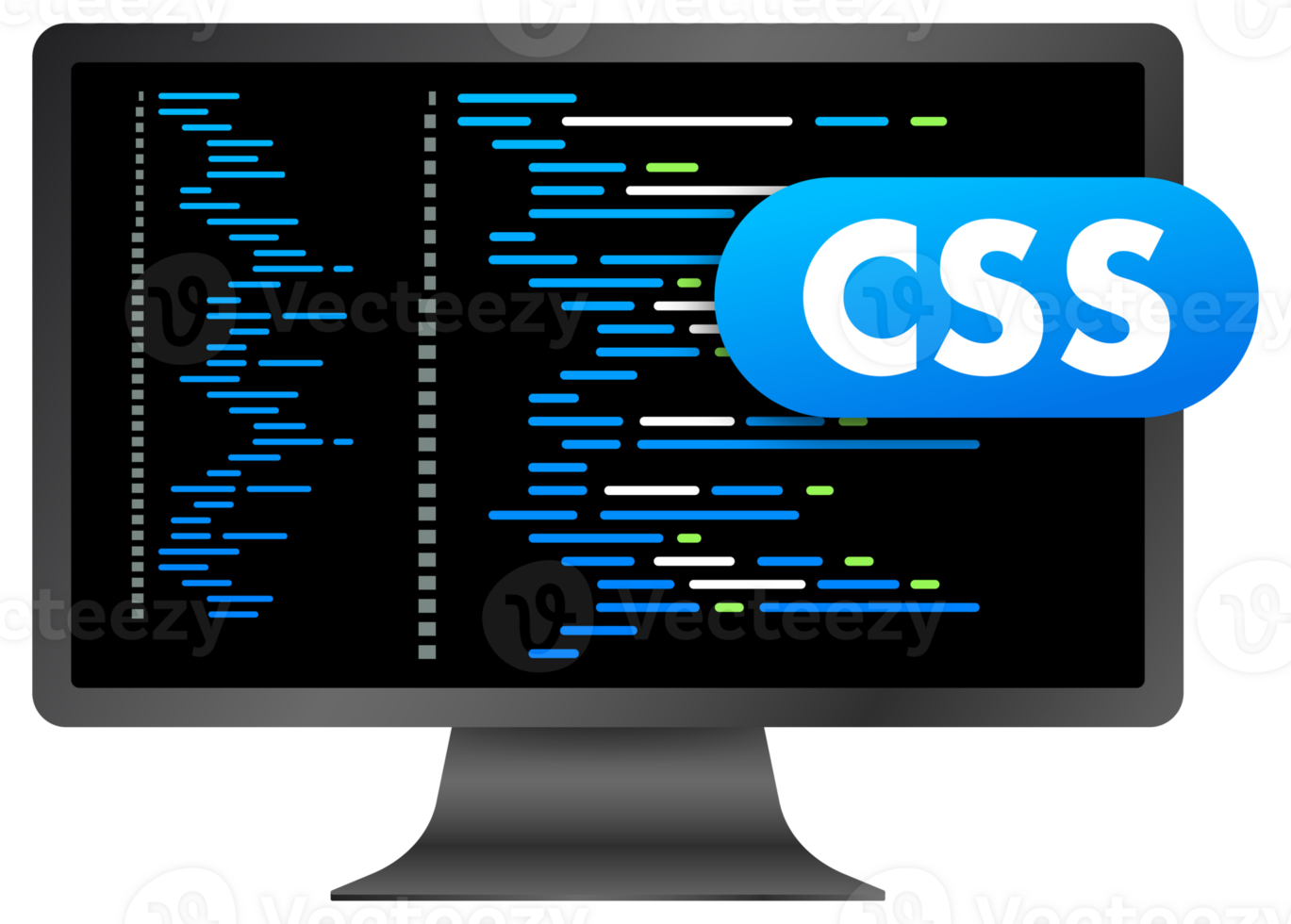 computador tela mostrando css código programação rede desenvolvimento png