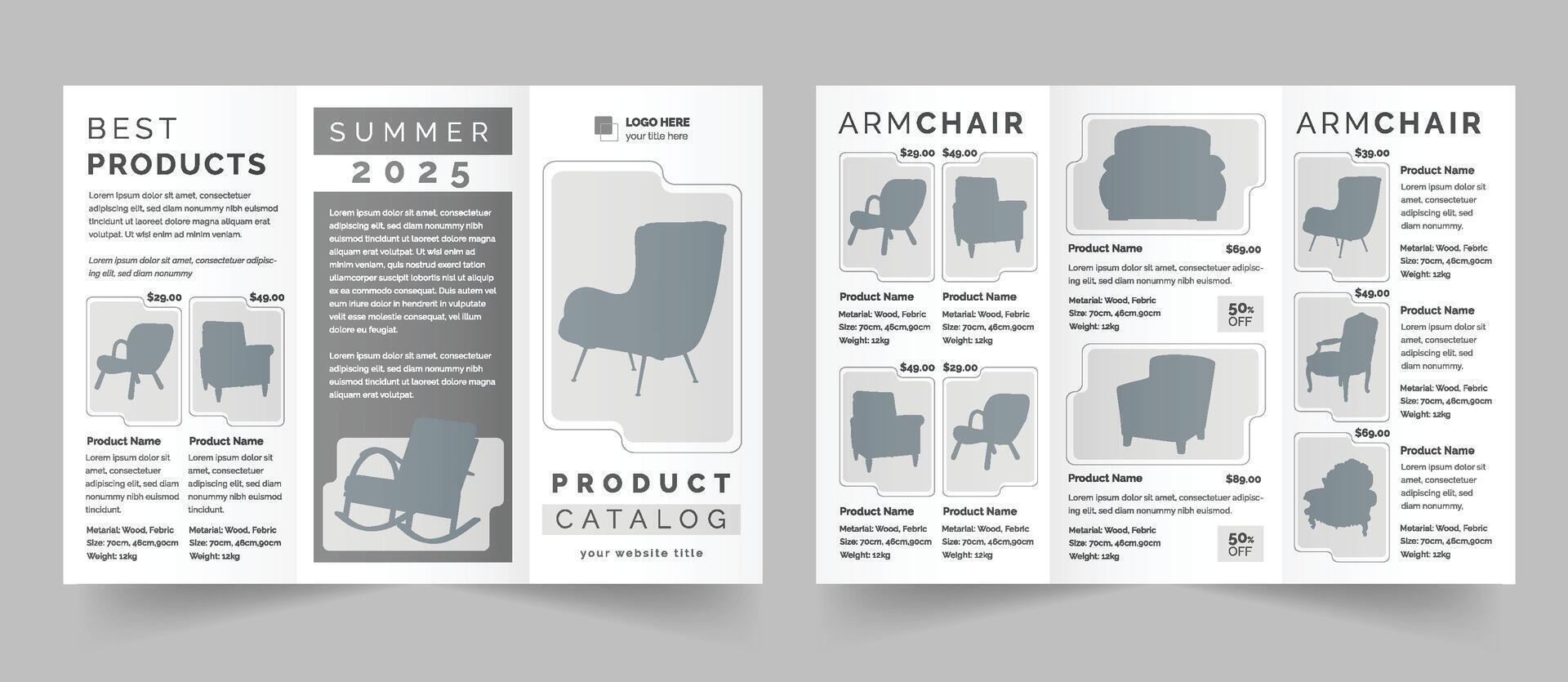 Product Sale Trifold Brochure template design vector