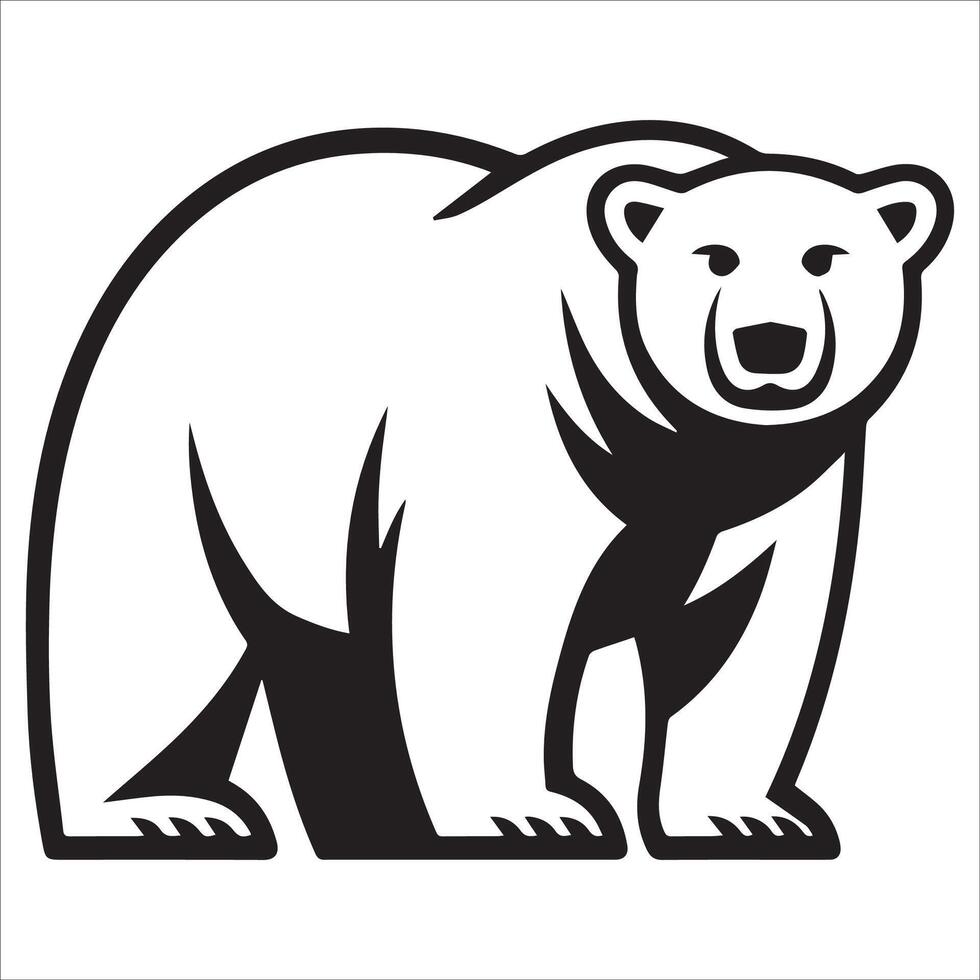 Graceful Polar Bear in Motion vector