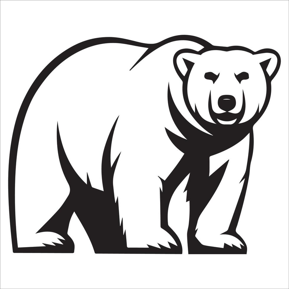 Dynamic Polar Bear Design vector