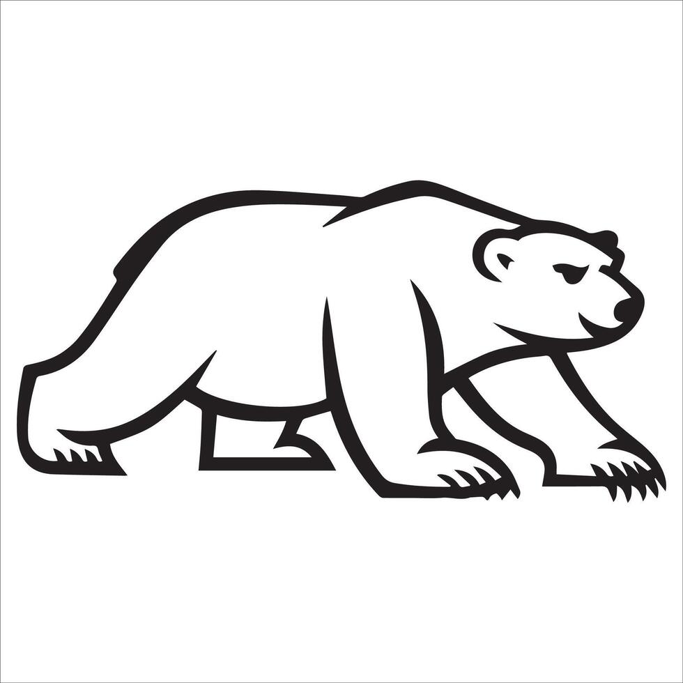 Stylish Arctic Bear in Motion vector