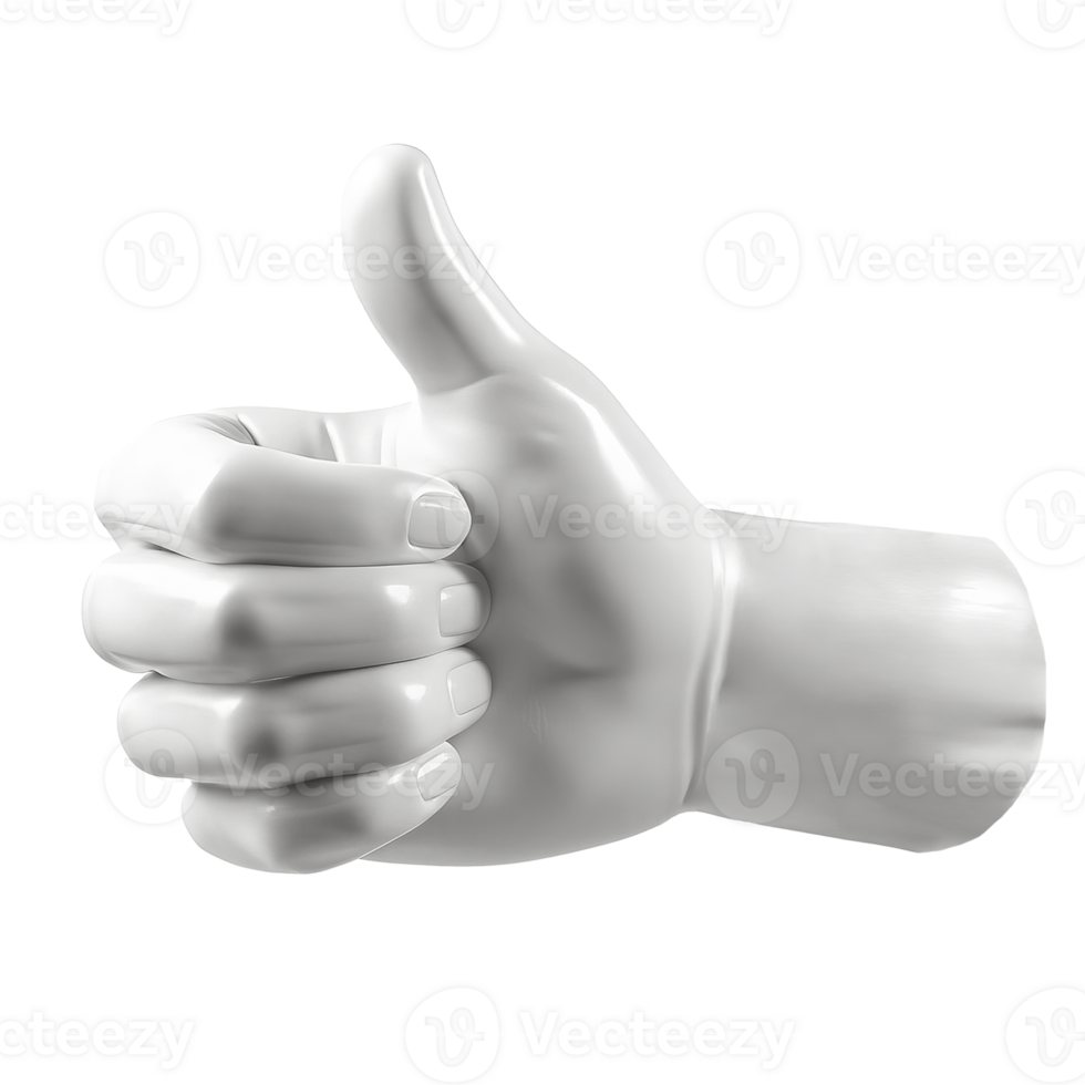 A white hand gives a thumbs up, signaling approval or positivity png
