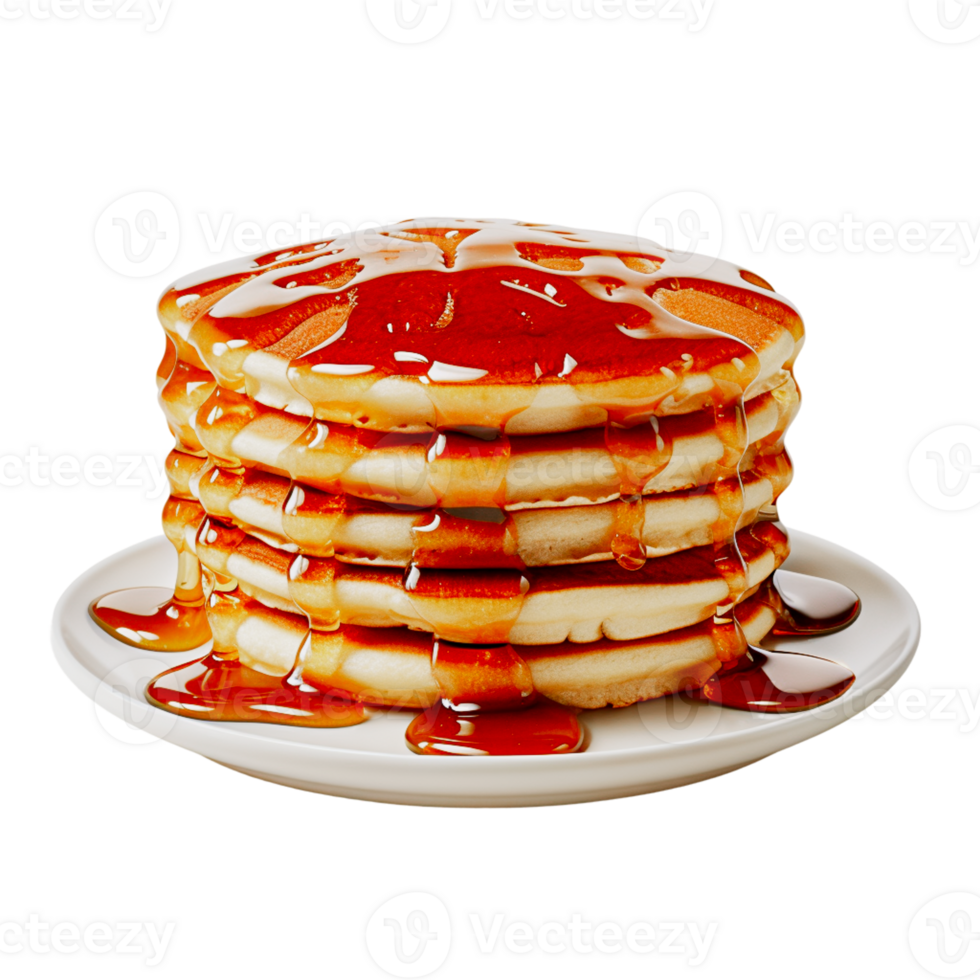 Detailed Color Pancakes Design on a Transparent Background png