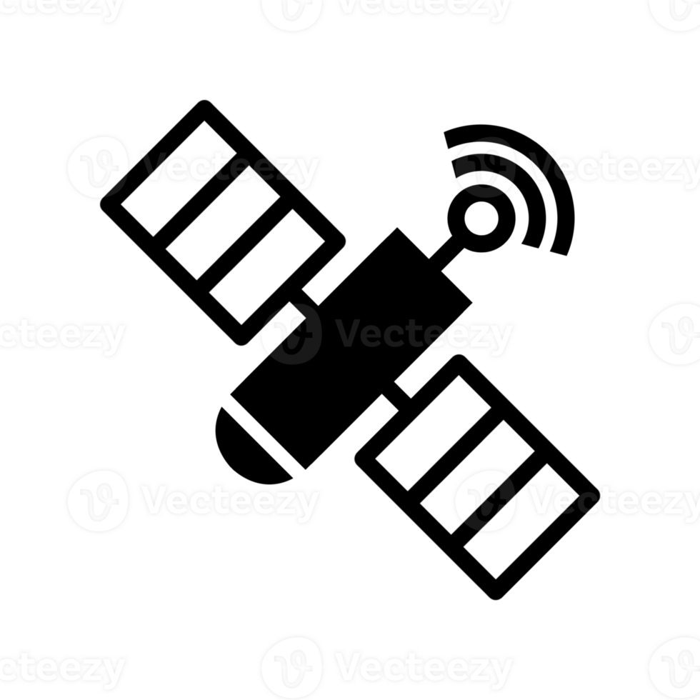 Satellite icon with simple and modern design png