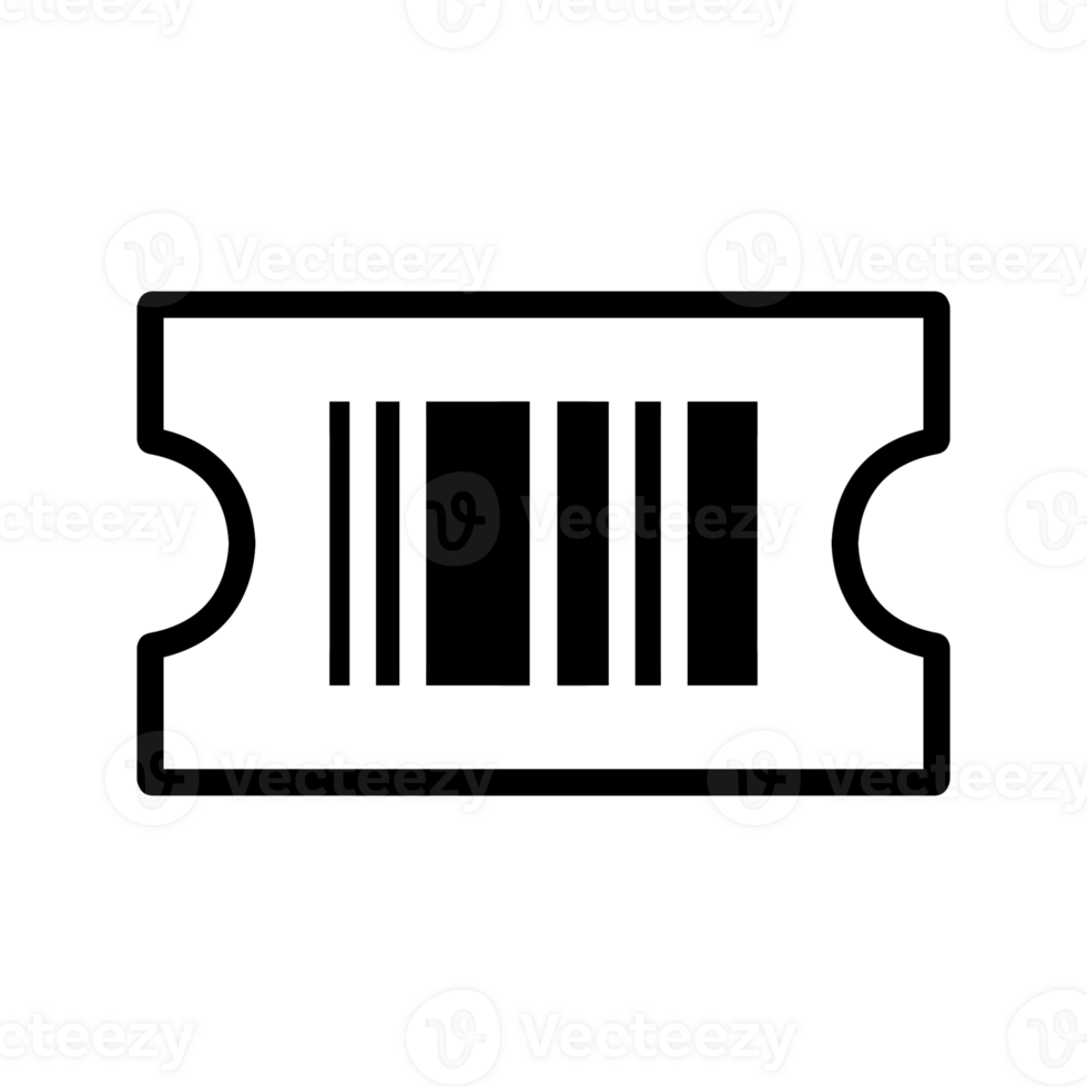 Ticket icon with simple and modern design png