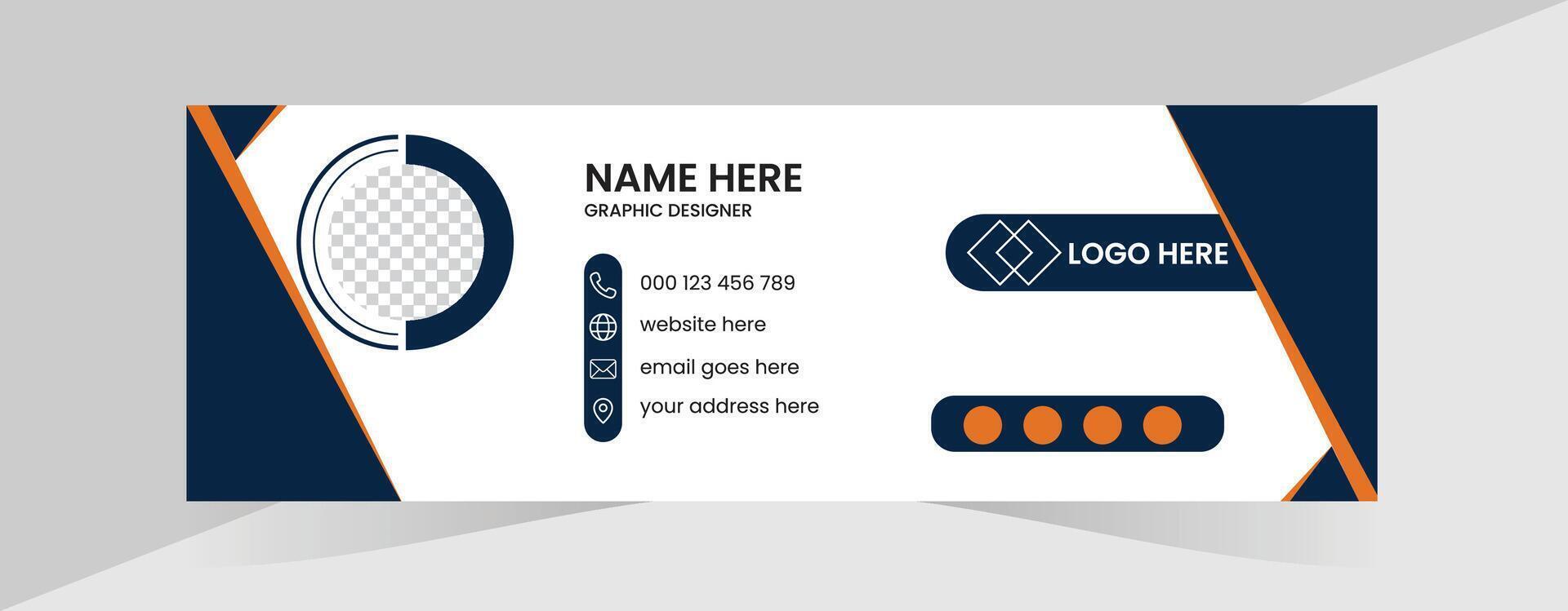 Professional email signature design and modern creative design vector