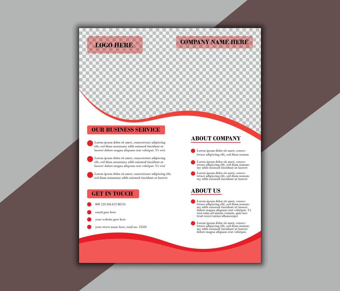 Modern business flyer design. Creative unique design. vector