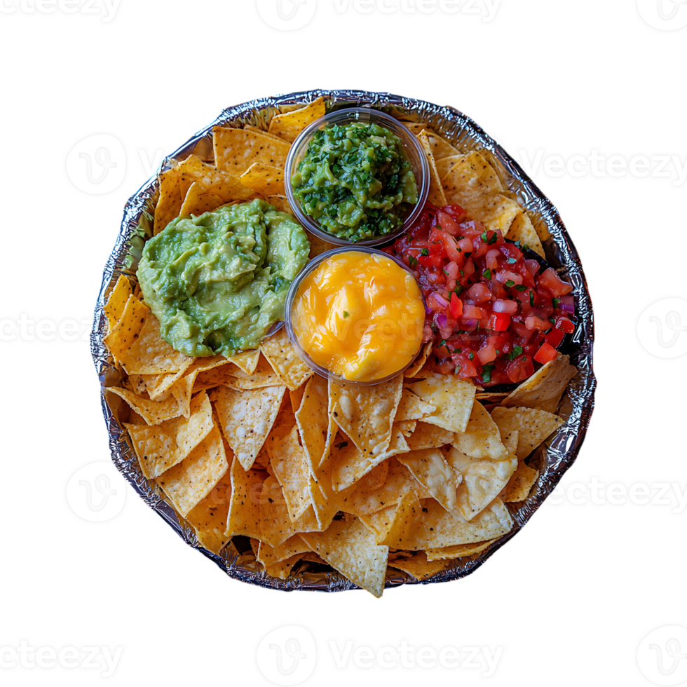 Nachos with Dips png