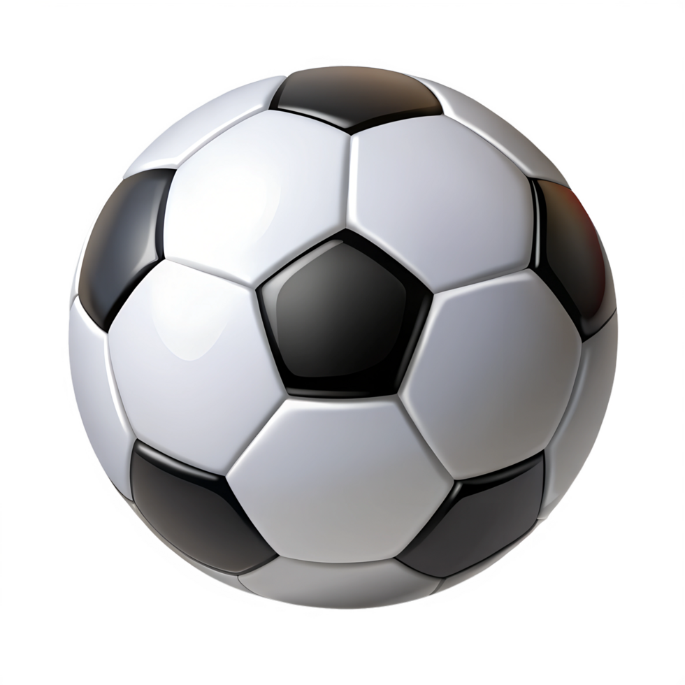 Football ball illustration isolated on the transparent background. Sport equipment, sport activity png