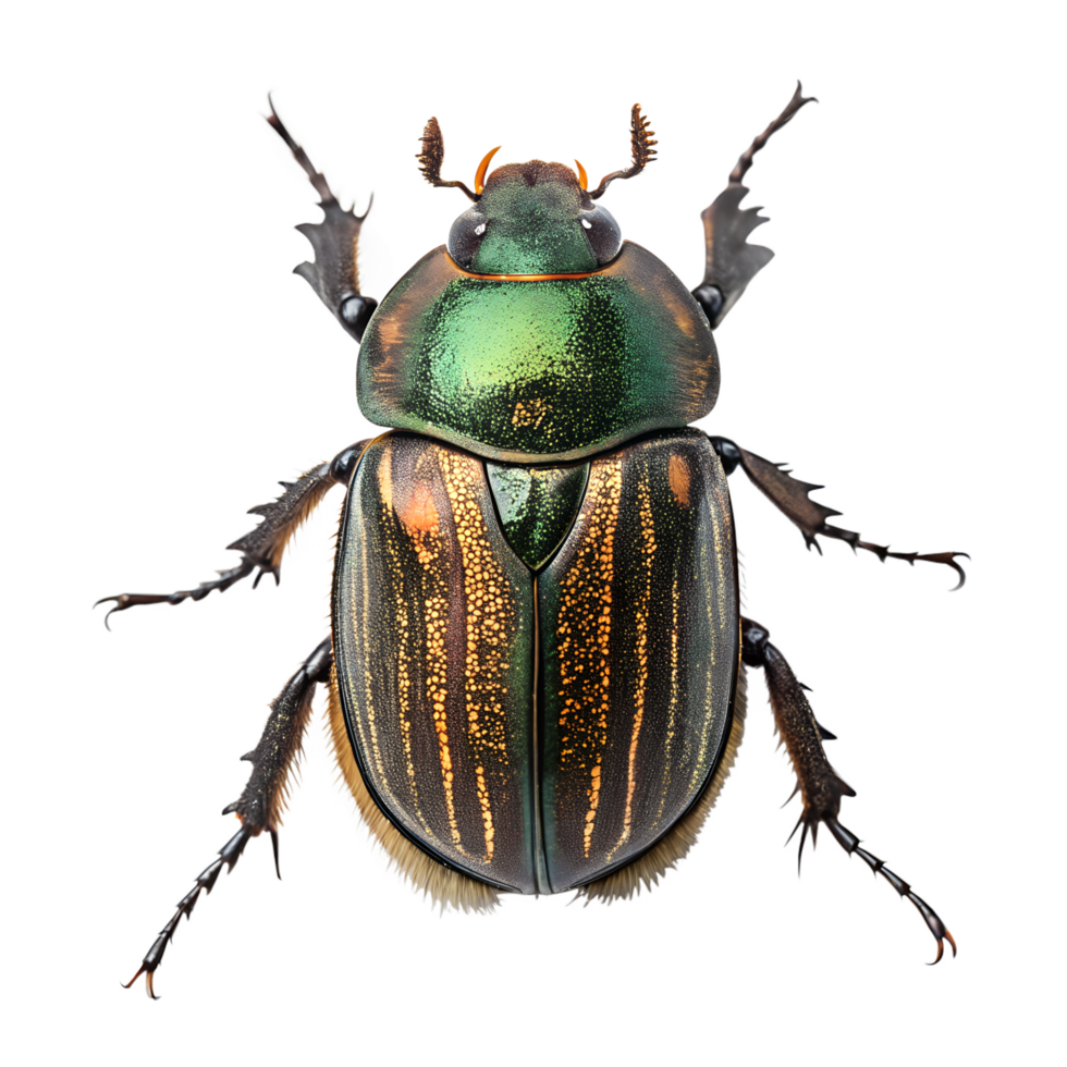 Beetle insect view from the top isolated on the transparent background png