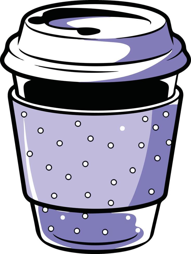 Hot Coffee Paper Cup Charm vector