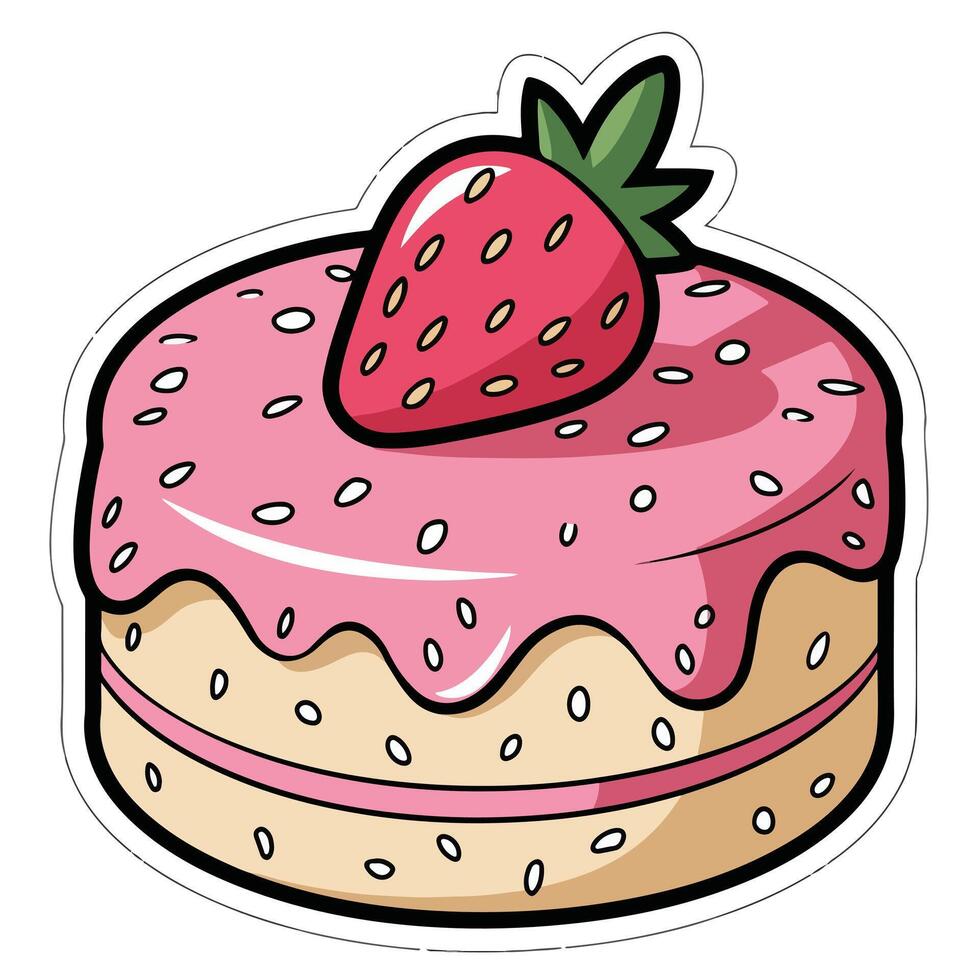 Fresh Baked Goodies cake vector
