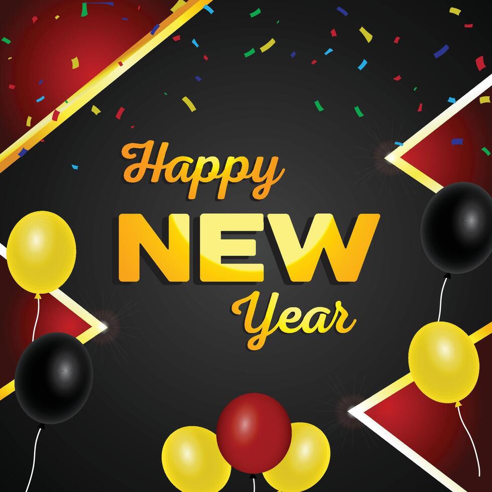 Happy new year poster and background vector