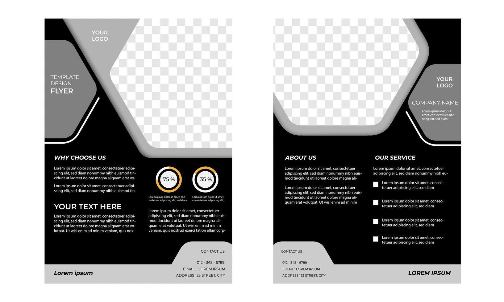 Customizable flyer template for corporate and business. flyer template vector