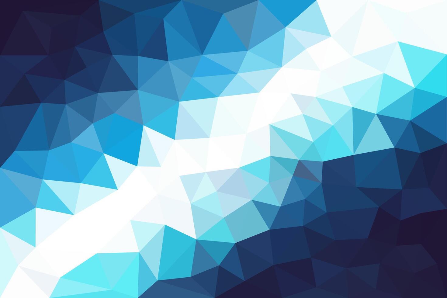 blue and white low poly abstract blue background vector