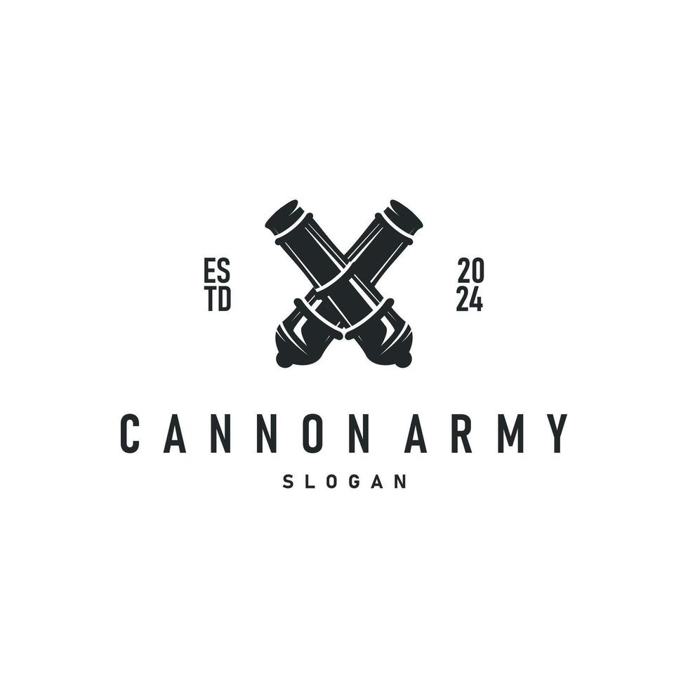 cannon logo design template illustration symbol vector