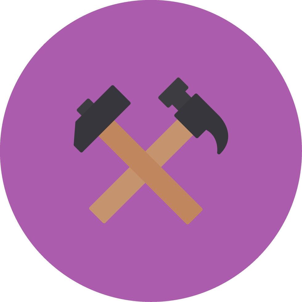 Crossed Hammers Icon Design Symbol vector