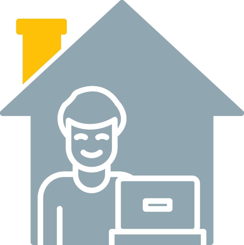 Work From Home Icon Design Symbol vector