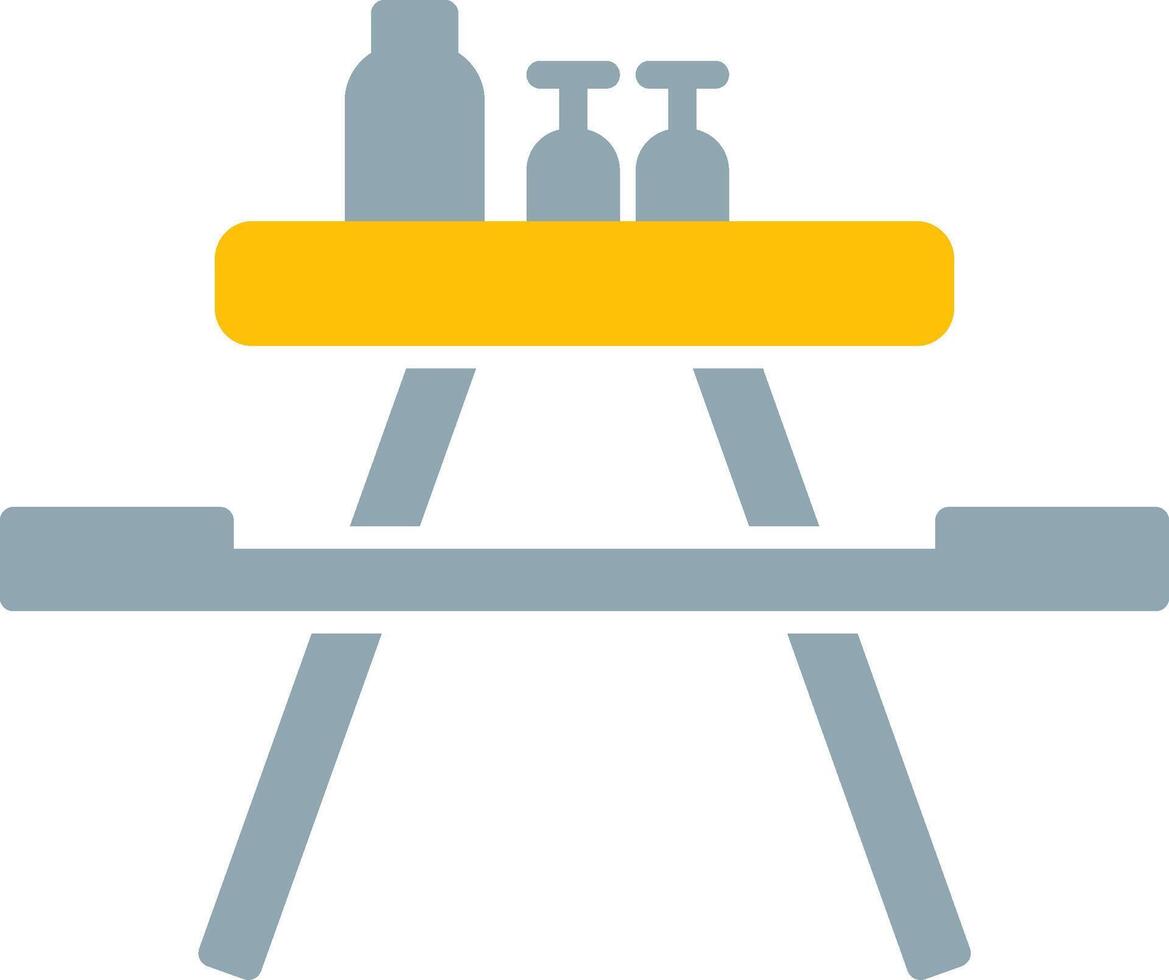 Picnic Table Icon Design Symbol vector