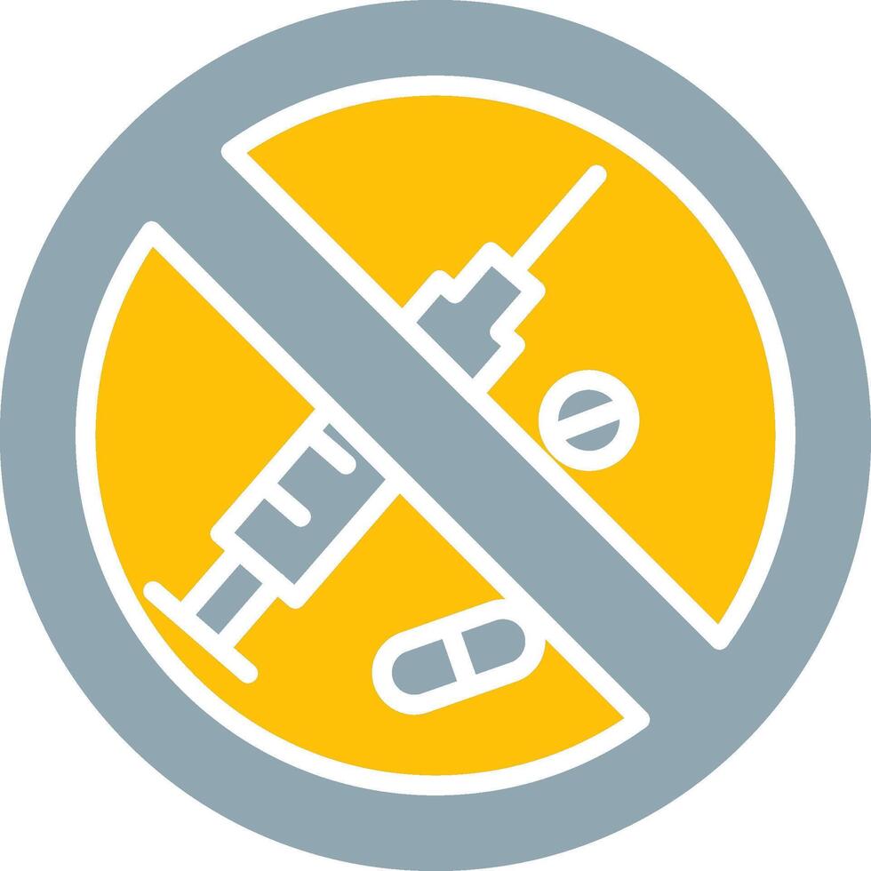 No Drugs Icon Design Symbol vector