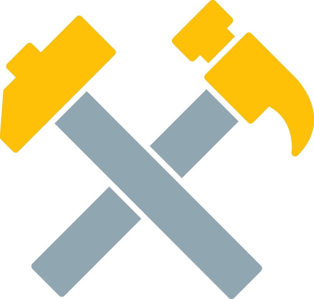 Crossed Hammers Icon Design Symbol vector