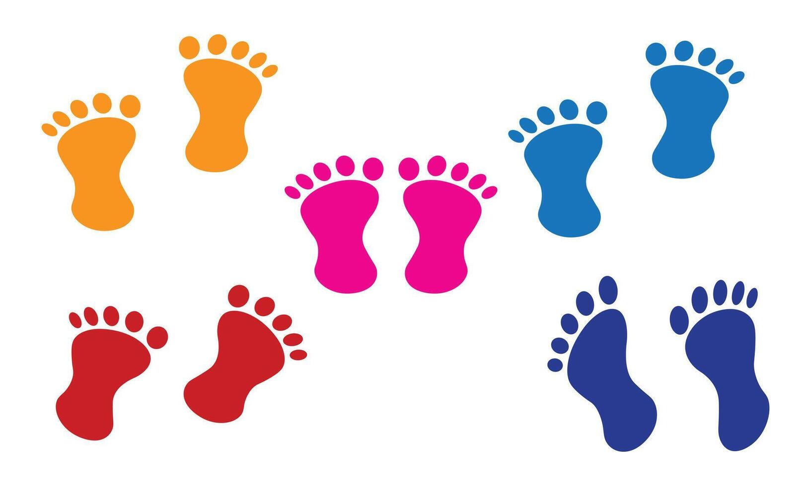 Footprint icon. Human footprints illustration. vector