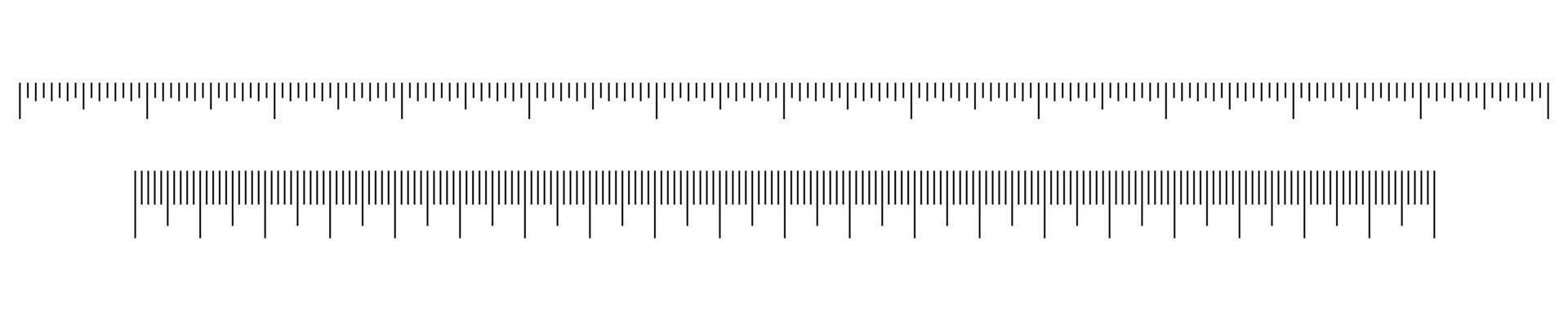 Detailed Ruler with Inch and Centimeter Scales. vector