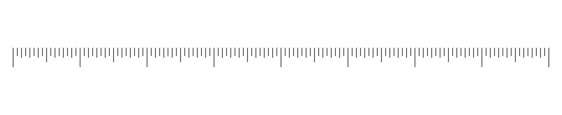 Detailed Ruler with Inch Scales. vector