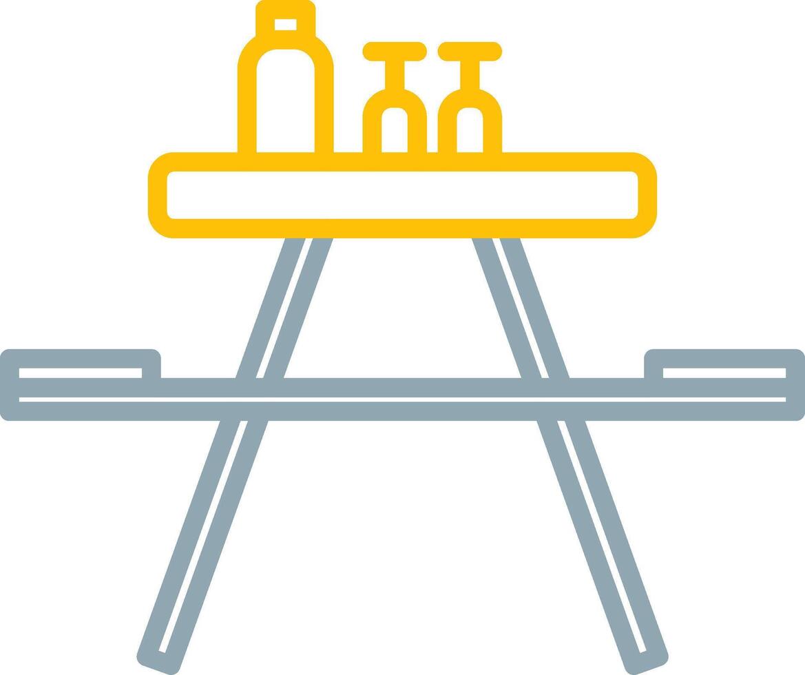 Picnic Table Icon Design Symbol vector