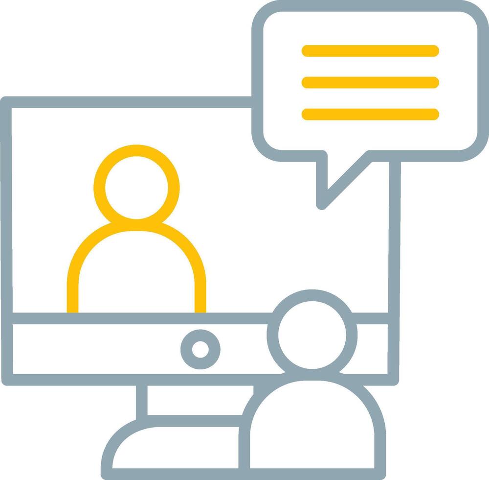 Online Interview Icon Design Symbol vector