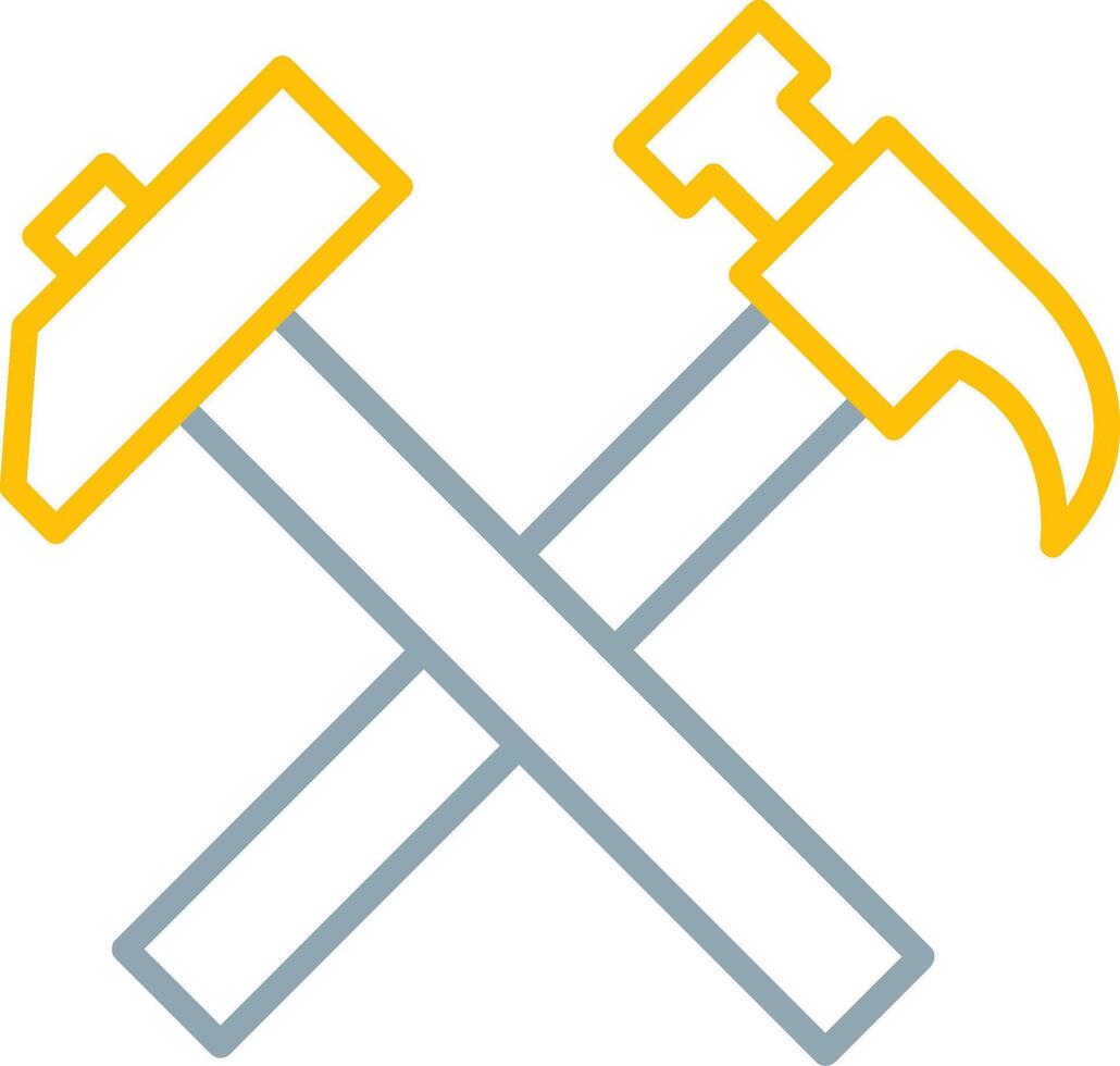 Crossed Hammers Icon Design Symbol vector