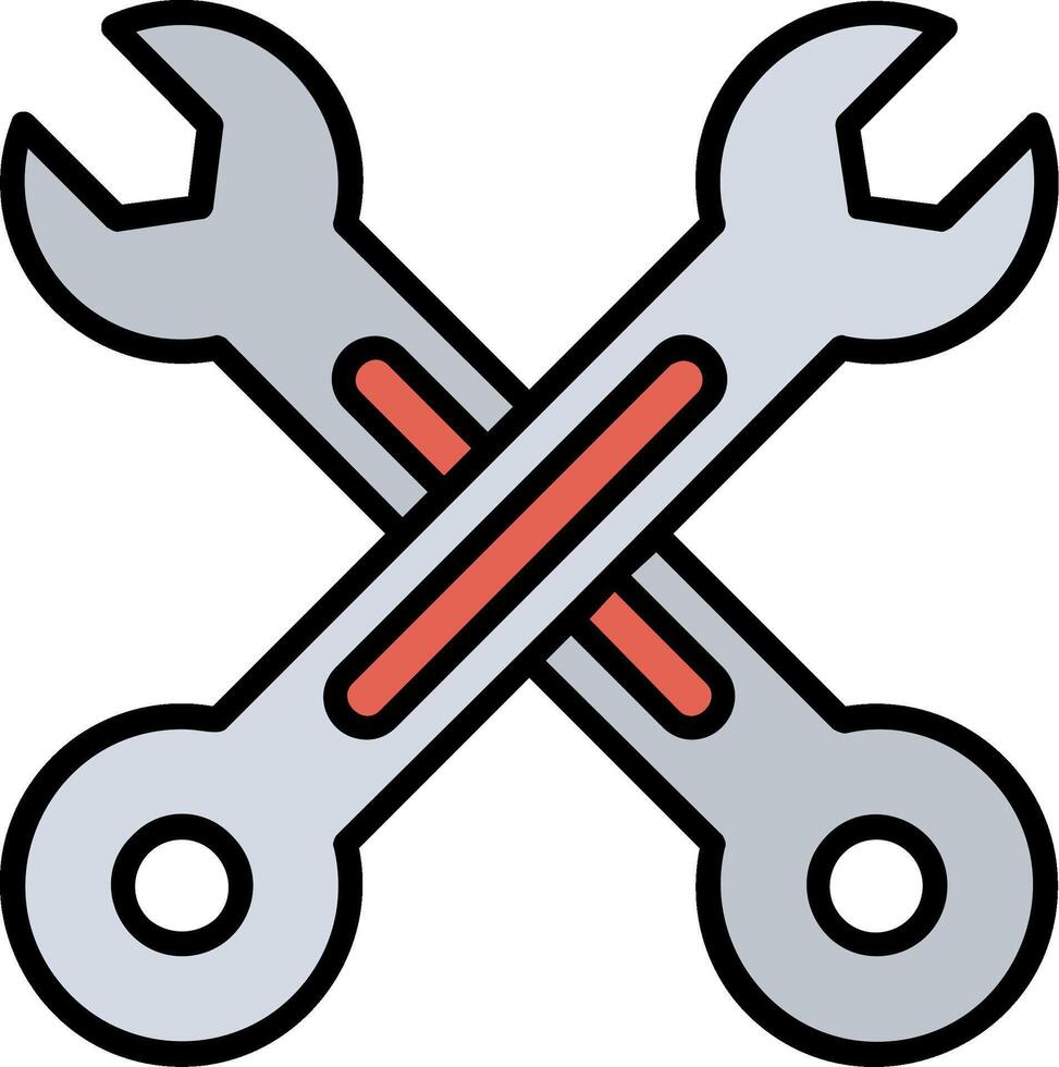 Cross Wrench Icon Design Symbol vector
