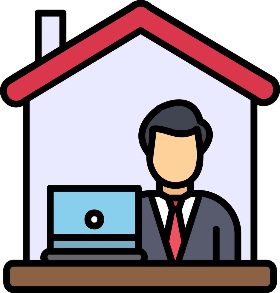 Work From Home Icon Design Symbol vector