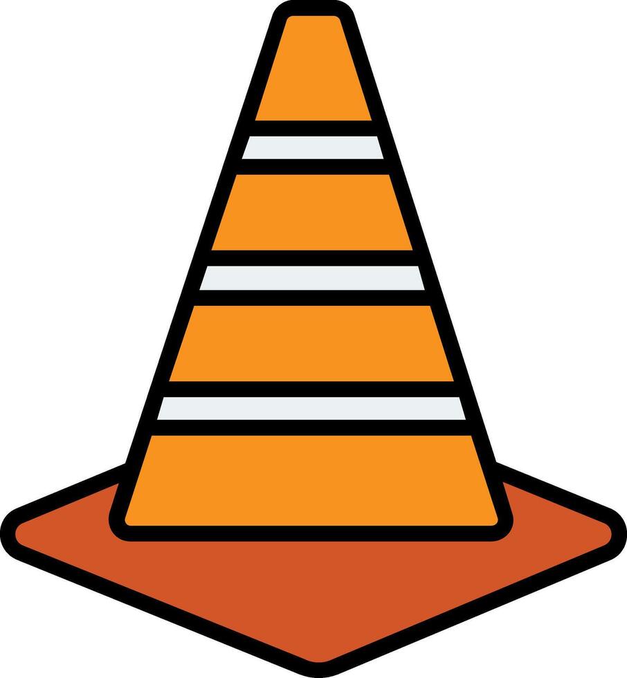Traffic Cone Icon Design Symbol vector